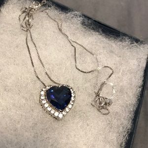 Sapphire heart necklace